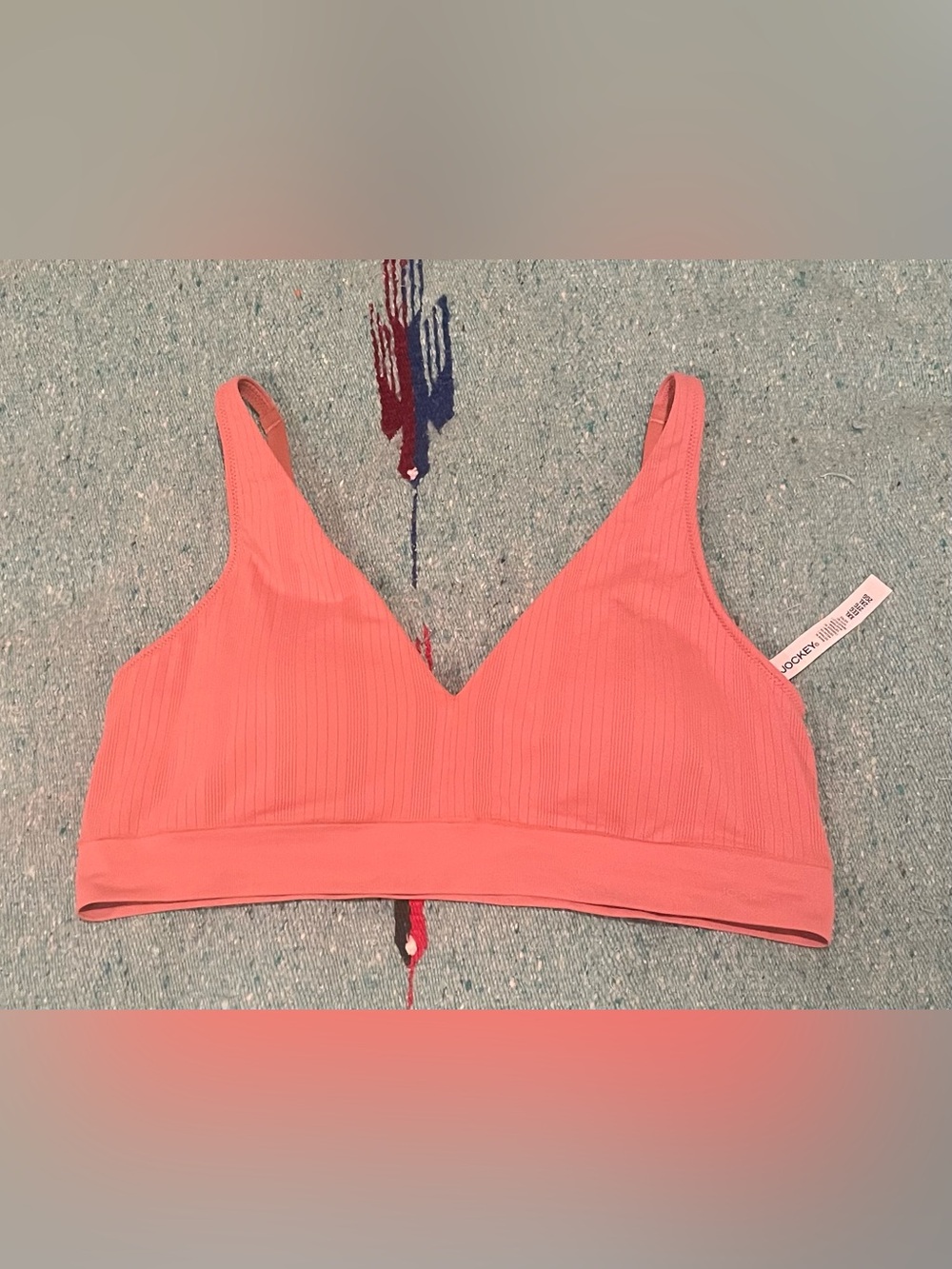 Jockey Generation Ribbed Wireless Plunge Bra. Size XXL